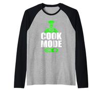 Cook Mode On Cooking Chef's Mood Restaurante Chefs Comida Cocina Cocina Camiseta Manga Raglan