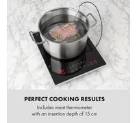 Cook n Roll Placa de inducción 2000W temporizador 3h 10 niveles color negro Klarstein