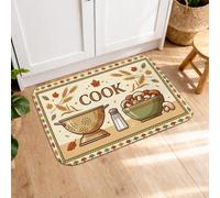 Cook - Tapetes de cocina para piso, estilo rústico de granja, color beige, lavable, cómodo, para fregadero, lavandería, baño, tocador, 20 x 31 pulgadas