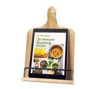 Cookbook Storage Organizer - Sturdy Wooden Cookbook Shelf, Durable Recipe Book Holder for Kitchen Counter or Cabinet | Perfect Gift for Christmas Housewarming and Home Cooking Enthusiasts | Elegant