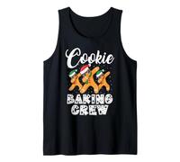 Cookie Baking Crew Dabbing Gingerbread Hombres Sombreros de Navidad Camiseta sin Mangas