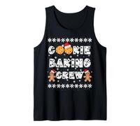 Cookie Baking Crew Gingerbread Hombres con Sombreros de Navidad Camiseta sin Mangas