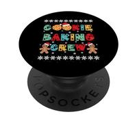 Cookie Baking Crew Gingerbread Hombres con Sombreros de Navidad PopSockets PopGrip Adhesivo