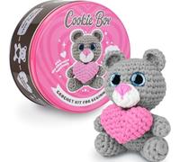 Cookie Box Crochet Kit para Principiantes - Crea Peluche Amigurumi con Hilo, Ganchillo, Relleno, PDF y Video - Regalo Adolescentes Adultos Bear Ted