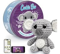 Cookie Box Kit de Crochet para Principiantes - Aprende a Tejer Animales de Peluche Amigurumi - Regalo para Niños (12+) y Adultos - Hilo para Principiantes con Tutorial en Video - Koala