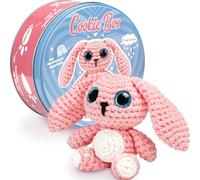 Cookie Box Kit de Ganchillo para Principiantes - Crea tu Peluche Amigurumi con Hilo, Ganchillo, Relleno, PDF y Video - Regalo para Adolescentes y Adultos - Bunny Lola