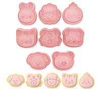 Cookie Cutters, 8-Piece Cartoon 3D Animal Baking Silicone Molds | Animal Cracker Cookie Cutters for Christmas Holiday Farm Cake Party Home Kitchen Cake Decorating Food Soap Clay Crafts