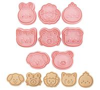 Cookie Cutters - 8-Piece Cartoon 3D Animal Baking Silicone Molds | Small Cookie Cutters for Christmas Holiday Farm Cake Party Home Kitchen Cake Decorating Food Soap Clay Crafts