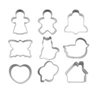 Cookie Cutters for Kids, 9 Pieces Molds Cookie Cutters Set, Heavy Duty Cookie Molds, Baking Tools, Multifunctional Cookie Embossing Molds for Kids, 47g, Pieces