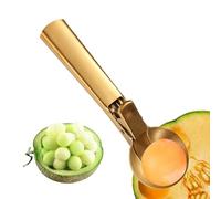 Cookie Dough Scoop, Stainless Steel Ice Cream Shovel with Trigger, Ergonomic Food Dispenser Spoon with Not lip Handle, Versatile Watermelon Baller for Commercial Kitchen and Home Use