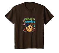 Cookie Inteligente en Pre-K: Logro Educativo Lindo Camiseta, Niños, Marrón, 12 años