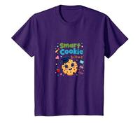 Cookie Inteligente en Pre-K: Logro Educativo Lindo Camiseta, Niños, Morado, 12 años