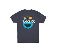 Cookie Monster - Me Love Books - Camiseta unisex M, azul (Vintage Royal Blue), X-Large