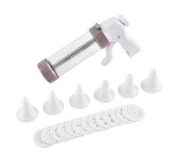 Cookie Press, Baking Maker Tool, 8.66x5.71 inches Multifunctional Dessert Dispenser, Includes 13 Discs and 6 Tips, Easy Press Design, Ideal for Cake, Christmas, Home Decorating