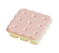 Cookie Shape Storage Mould, Silicone Ice Making Tray, 3.94x3.94 Inches Round Base with Lid, PP Silicone Freezer Ware, Flexible Soft Bottom with Playful Style, Kitchen Accessory for Whiskey Cocktail