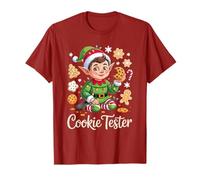 Cookie Tester Elf Christmas Cookies Lover Kid Boy Camiseta