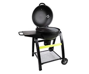 Cook'in garden - Barbacoa de carbón Redonda con Superficie de cocción de Acero esmaltado - Tonino 60 - Tapa & Termómetro - Jardín