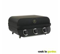 Cook'In Garden COO3326880018124 Barbacoa de Gas Flavo 60, Independiente, 3 Quemadores Acero Inoxidable, 8.4 kW, Encendido Piezoeléctrico