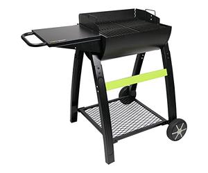 Cook'in Garden Happy Garden - Barbacoa de carbón TOMINO 50, Sistema de ventilación para controlar la cocción - 4 a 6 Personas - Acero