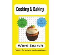 Cooking & Baking Word Search Puzzle Book: Words Searches with Easy to Read Print about Cooking, Baking, Food Preparation and More | 6x9 inches, 110 ... Gift for Vacations, Holidays and Free Times