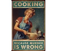 COOKING BECAUSE MURDER IS WRONG: Vintage retro style DIY recipe book: Blank Recipe Journal, DIY f Blank Cookbook, Best gifts for chefs, Recipe Journal ... foodies. Chef gifts, Notebook For Cook & Chef