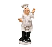 Cooking Chef Counter Top Figurine | Handmade Culinary Statue Collectible, Creative Resin Character Artwork for Cafe Desk, Food-Themed Decoration Enhancing Bar Counter Display, Vintage Cook Ornament