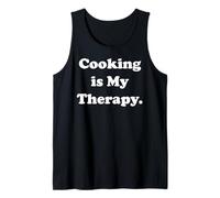 Cooking Is My Therapy Enthusiast Quote Camiseta sin Mangas