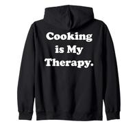 Cooking Is My Therapy Enthusiast Quote Sudadera con Capucha