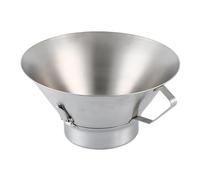 Cooking Oil Filter - Stainless Steel 32 cm, Grease Strainer Pot, Fine Mesh | Secure Handle, Stainless Mesh Funnel, Kitchen Fat Separator For Deep Frying, Draining Bacon, Filtering Used