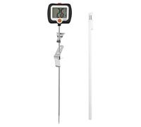 Cooking Oil Temperature Gauge - Digital Probe | Long Probe Kitchen Thermometer With Pot Clip & Rotatable Display, Ideal For Frying, BBQ, Grilling, Candy, Candle Making, Restaurant & Outdoor Cooking