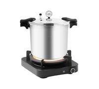 Cooking pots,23 90Kpa Cooker Large Capacity Alloy Cooking Canner with Valve & Dial Gauge Thickened Stewing Pot for Gas Stoves
