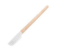 Cooking Silicone Spatula - Wooden Scraper for Baking Needs | 9 Inch Food-Grade Handle, Long Kitchen Tool, Cake Sandwich Salad Mixing, Home Apartment Dorm Bakery Camping Picnic