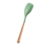 Cooking Spoon Nonstick Cookware, Wooden Handle Soup Spoon, Heat-Resistant Spatula, Dishwasher Safe Kitchen Utensils for Cooking, Mixing, Scraping, Baking