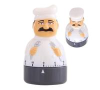 Cooking Timer Clock - 60 Minute Loud Alarm Mechanical Wind Up Kitchen Timer with Chef Design | Countdown Timers for Home Cafe Restaurant Baking Cooking and Meal Prep, 10.3x5.8cm