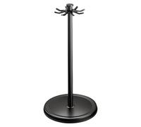 Cooking Utensil Holder - with 8 Hooks Spoon Organizer | 360-Degree Rotation Kitchen Tool Holder with Stirring Rod Functions, Space Aluminum Carbon Steel Silicone Material with Restaurant Usage