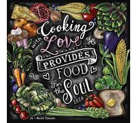 Cooking with Love Provides Food for The Soul Calendario de pared 2024, calendario de cocina de 16 meses, 12 x 12 pulgadas