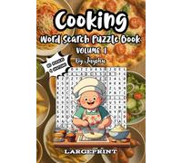 Cooking Word Search Puzzle (Volume 1): 80 Large Print Puzzles | 4 Coloring Pages | Travel Friendly | Cooking | World Cuisines | Big Fonts, Doodles, ... Focus (Large Print Word Workout Series)