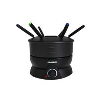 Cookitch Fondue Eléctrico Familiar 1,3L - Antiadherente, Termostato Regulável, 650W, Aluminio Fundido, 6 Tenedores Incluidos - Ideal para Fondue Queso, Chocolate, Carne, Caldo y Más