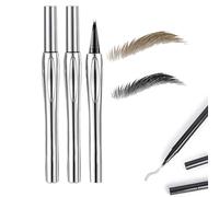 Cooklesa Eyebrow, Two-Pronged Eyebrow Pencil, Natural Waterproof Eyebrow Pen With Microfine Tip, 2024 Upgraded Natural Brows Eyebrow Pen, 3D Waterproof Microblading Eyebrow Pen (2pcs A)