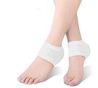 COOKOE Protector de talón, almohadillas de talón, copas de talón, soporte para fascitis plantar, cuidado de los pies, cojín de reparación de la piel, calcetines de media yarda