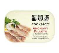Cooks & Co Filetes de anchoa en aceite de girasol 365 g (peso escurrido 252 g)