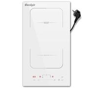 Cooksir Induction hob 2 burners with plug, Integrated, 3500W, Flexible Zone, Slide Control, 9 Power Levels, Safety Lock Color blanco