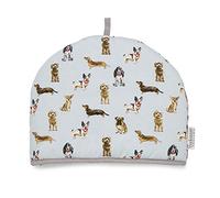 Cooksmart Funda para té de diseño británico, Calentador de Tetera Adecuado para teteras pequeñas, Medianas o Grandes, diseñado por diseñadores británicos en el Reino Unido, Perros Curiosos