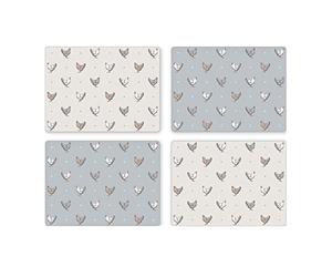 Cooksmart - Juego de 4 manteles Individuales, Azul, Each Mat Measures 29 x 21.5cm