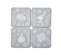 Cooksmart Juego de 4 Posavasos para Bebidas, diseño británico de Corcho ecológico para hogares Modernos, Posavasos para Bebidas para Todo Tipo de Tazas y Tazas - Homestead