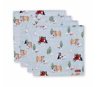 Cooksmart Juego de 4 servilletas de Navidad de diseño británico | Servilletas de Mesa de Navidad para Fiestas, Eventos y cenas de Navidad | Servilletas de Navidad de algodón para Todas Las Ocasiones