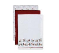 Cooksmart Paquete de 3 paños de Cocina de diseño británico | Toallas de Navidad para la Temporada Festiva | Paño de Cocina de Navidad para Todo Tipo de cocinas - Ciervo de Navidad