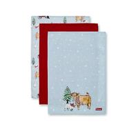 Cooksmart Paquete de 3 paños de Cocina de Navidad de diseño británico, Toallas de Navidad para la Temporada Festiva, paño de Cocina de Navidad para Todo Tipo de cocinas, Navidad en la Granja