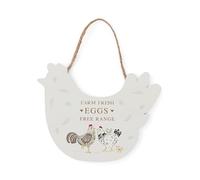 Cooksmart Placa de gallina de Hen House Lane, letrero decorativo para colgar, decoración de cocina de granja, placa de madera rústica, diseño inspirado en el campo