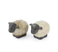 Cooksmart Salero y pimentero Highland Sheep | Juego de condimentos de cerámica de diseño británico | Estampado rústico de ovejas y naturaleza | Vajilla de cocina de gres | Accesorios de comedor estilo